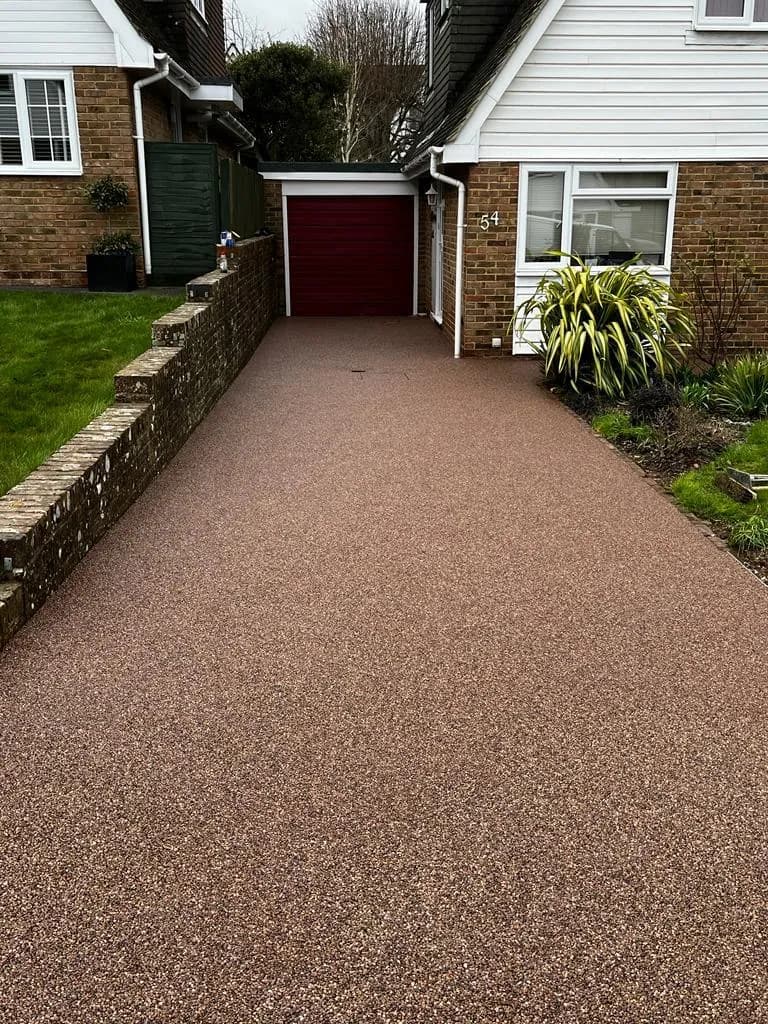 Finished resin-bound driveway in Horsham